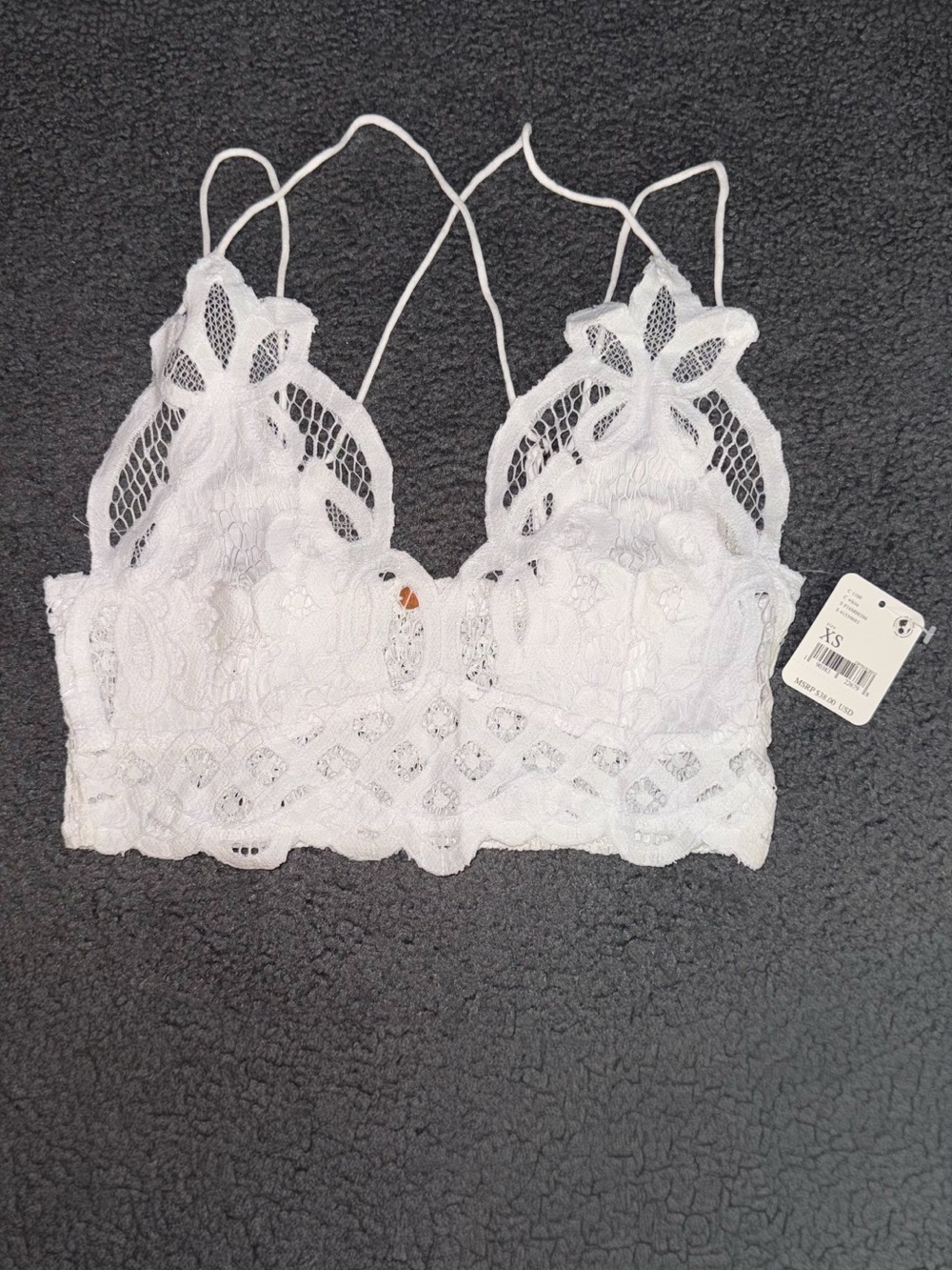 Free People Adella White Lace Bralette Size XS NWT